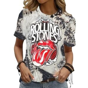 Retro‎ Tie Dye Rolling Stones Graphic Print T-shirt. New. Sizes Medium, 2X